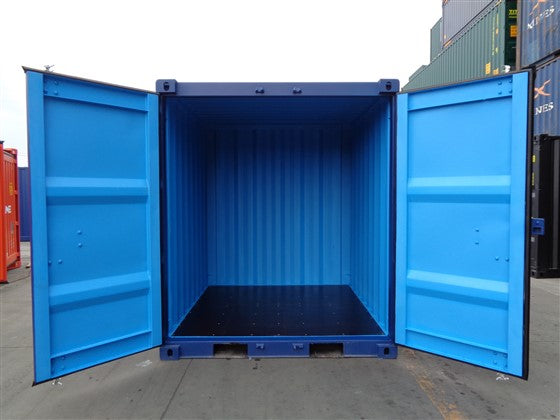 160922b7c69c6fd88d4d30e4c61004c8 Contenedor marítimo 10 pies High Cube nuevo azul - Imagen 1