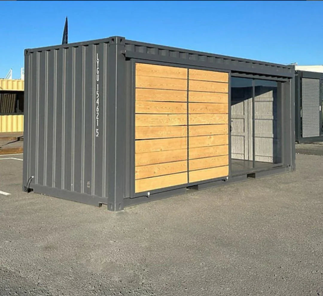 55bceb9dbbb1519b41b573e8f1807cef Contenedor marítimo 20 pies Zen-Box para tienda o quiosco - Imagen 1