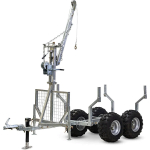 Remolque basculante 1000 kg con grúa y caja galvanizada - Imagen 4