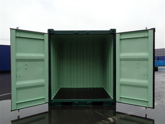 b090771078734402316590176d72a965 Contenedor marítimo 10 pies High Cube nuevo verde - Imagen 1