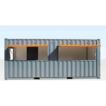 Contenedor marítimo 20 pies High Cube lateral abierto blanco