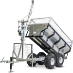 Remolque basculante 1000 kg con grúa y caja galvanizada - Imagen 2