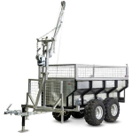 Remolque basculante 1000 kg con grúa y caja galvanizada - Imagen 5